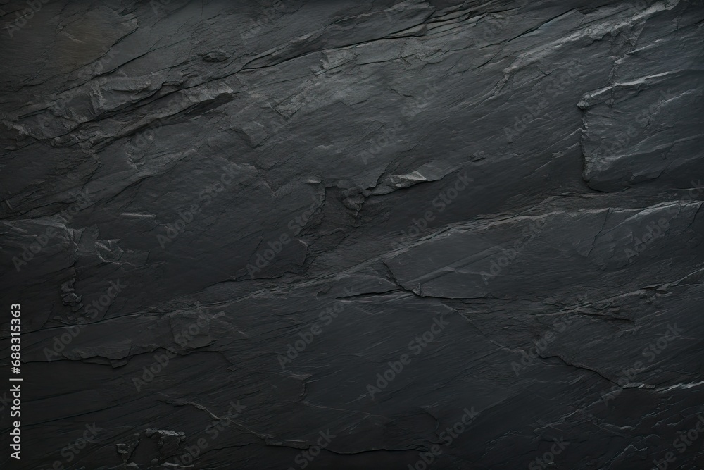 background slate black texture stone surface textured pattern material abstract rough dark grey blank mineral grunge natural rustic nobody floor detail nature empty - obrazy, fototapety, plakaty 