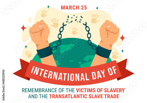 International Day of Remembrance of the Victims of Slavery and the Transatlantic Slave Vector Design Illustration to Against Trafficking in Persons