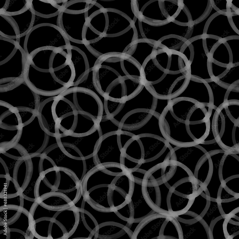 Beautiful black and white circles grays color, abstract seamless pattern, Hand painted Modern, clean, creative brush lines abstract circle black background Beautiful black and white circles grays color, abstract seamless pattern, Hand painted Modern, clean, creative brush lines abstract circle black background
