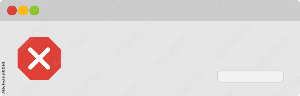 Fototapeta premium user interface warning message, pc dialog box