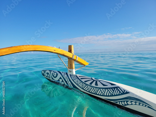 Canvastavla Pacific outrigger canoe