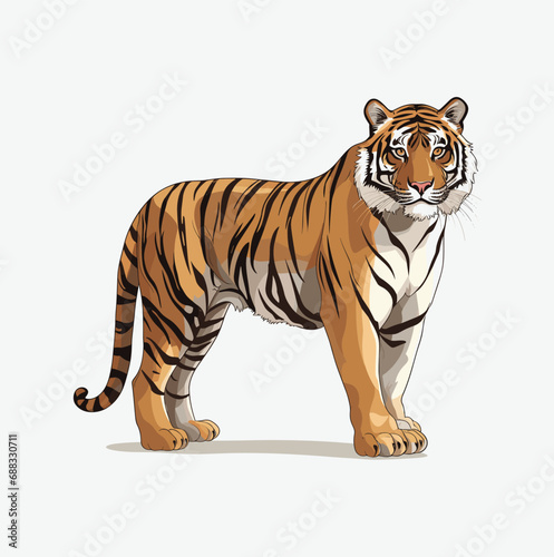 Fototapeta Naklejka Na Ścianę i Meble -  tiger isolated on white