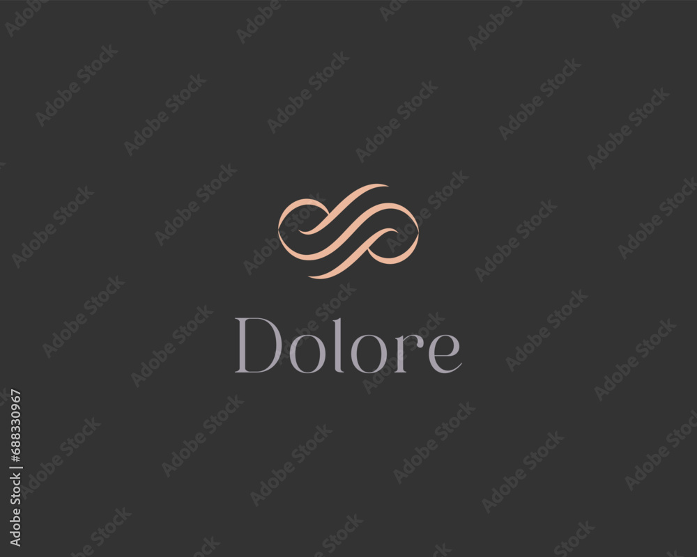 Elegant P D letters logo. Premium monogram. Universal beauty salon boutique jewelry luxury logotype. Vector illustration.