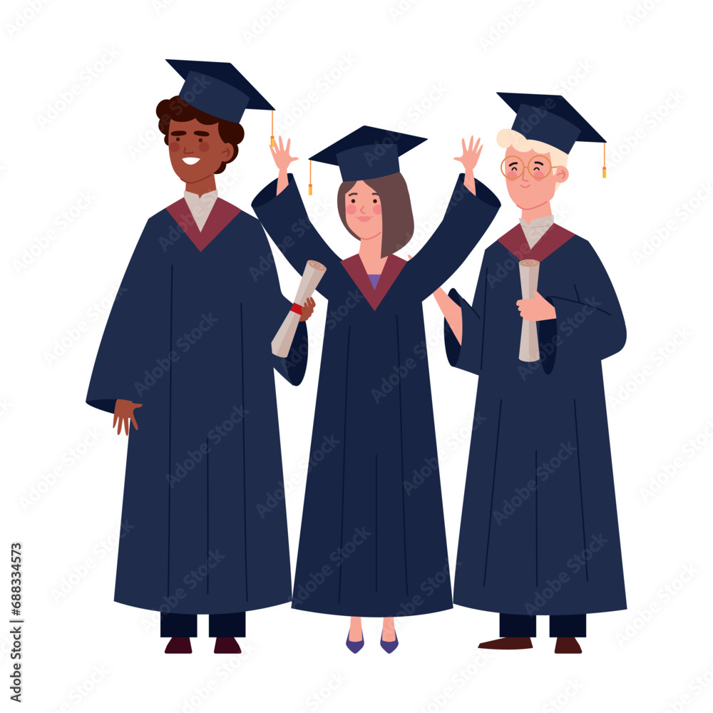 graduation event people isolated graduation event people isolated