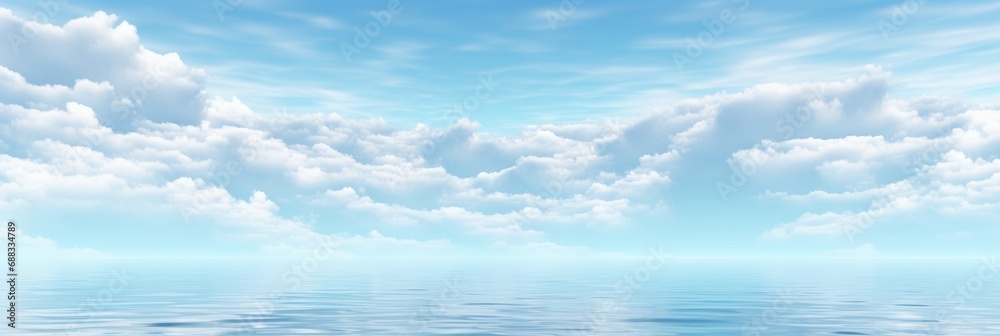 Seamless Transition from a Pure White Foreground to a Cool Icy Blue Horizon, Perfect for Calming Backgrounds and Serene Textures