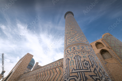 Sher Dor madrasah on Registan Square in Samarkand - Uzbekistan photo
