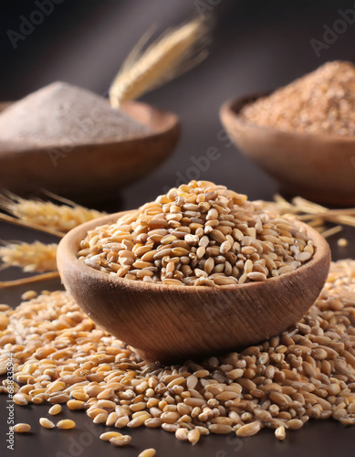 buckwheat in a wooden bowl