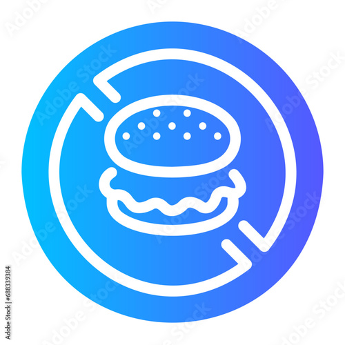 no hamburger Gradient icon