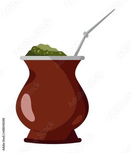 mate gourd and bombilla herbal