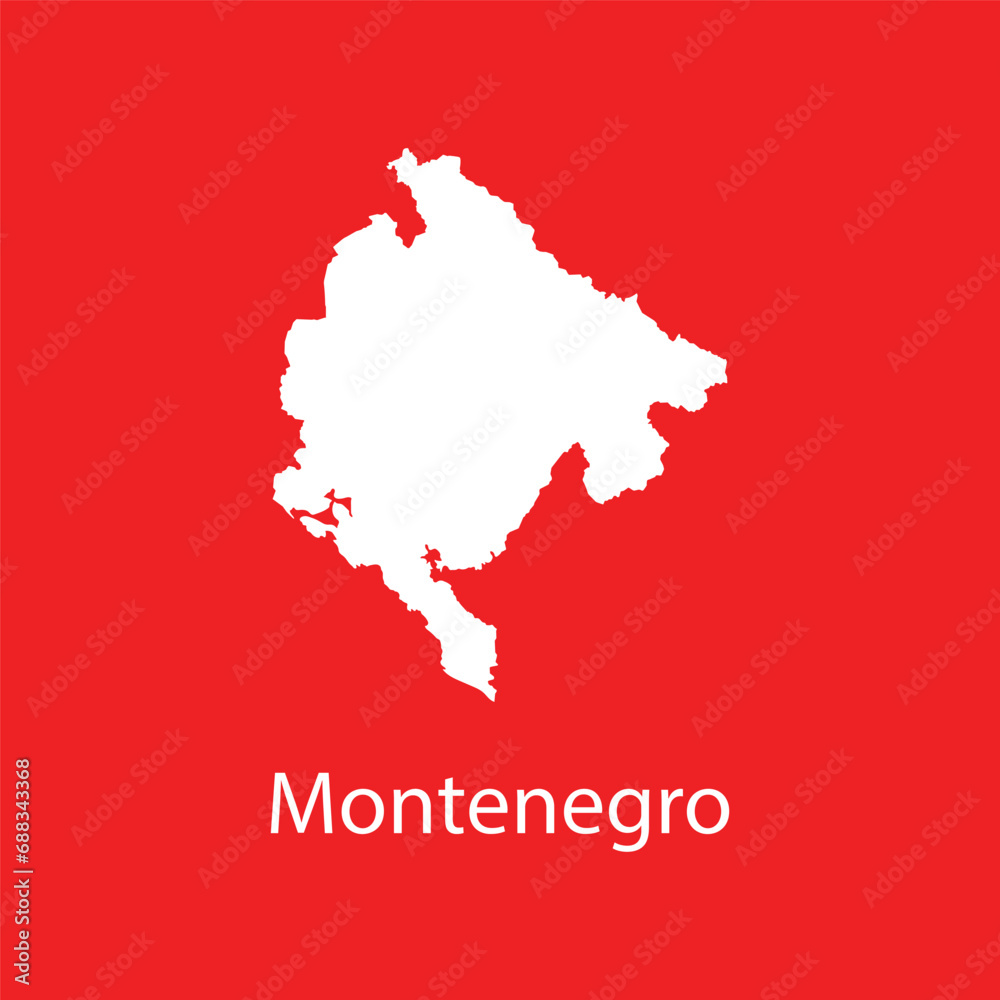 montenegro map icon vektor