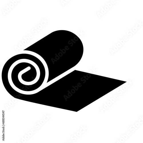 yoga mat Solid icon