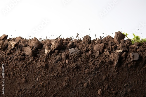 white isolated texture section Soil dirtied dirt edge mud clod cross agriculture background botany brown crop cultivated cut dry earth environmental farm field flat fresh garden photo
