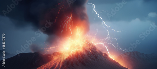 volcano eruption, lightning strikes, disaster 8