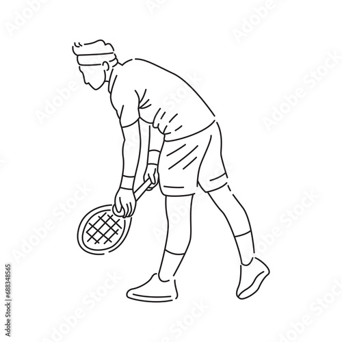 Tennis Player Sports Athlete Pose 5