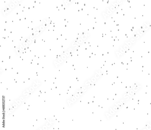 Snow on transparent background vector illustration. Falling snow texture design element.