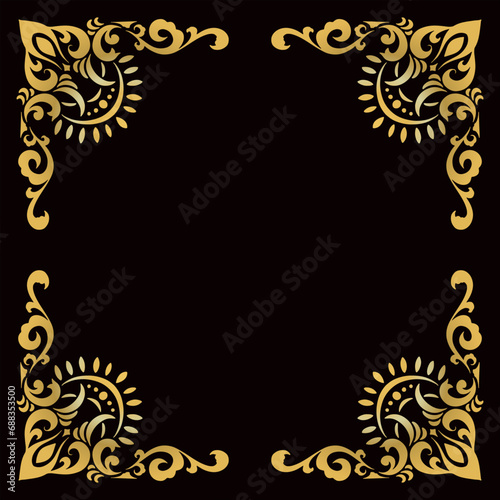 luxury golden vintage victorian frame template