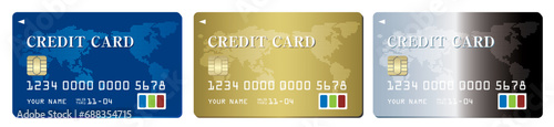 Credit card set illustration vector