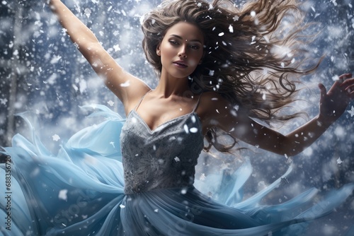 Winter Whirlwind: Freeze the motion of the fairy mid-spin, creating a dynamic shot with swirling snowflakes and a blur of her ethereal form.