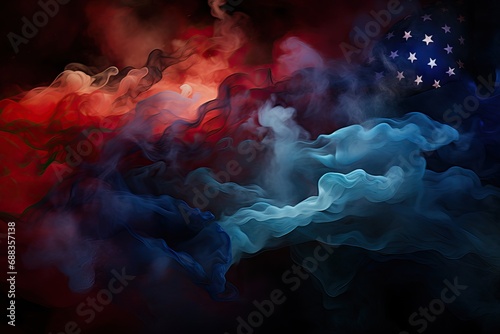 background black smoke colorful day memorial labor veterans independence design USA flag us veteran colourful event photo