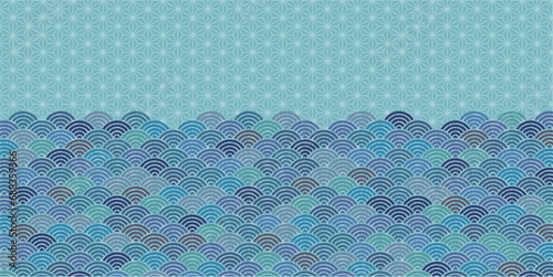 和柄　波紋　文様　背景