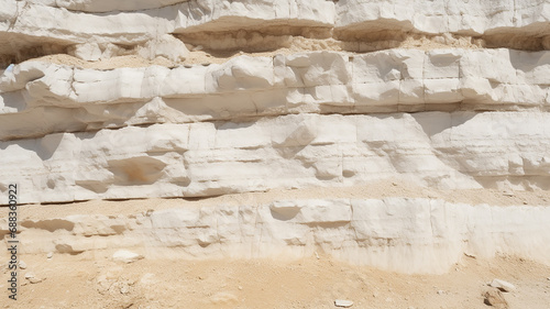 texture white stone, sedimentary rock layers, chalk, gypsum, sandstone photo
