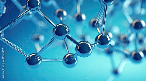 Abstract molecular structure with glass material.