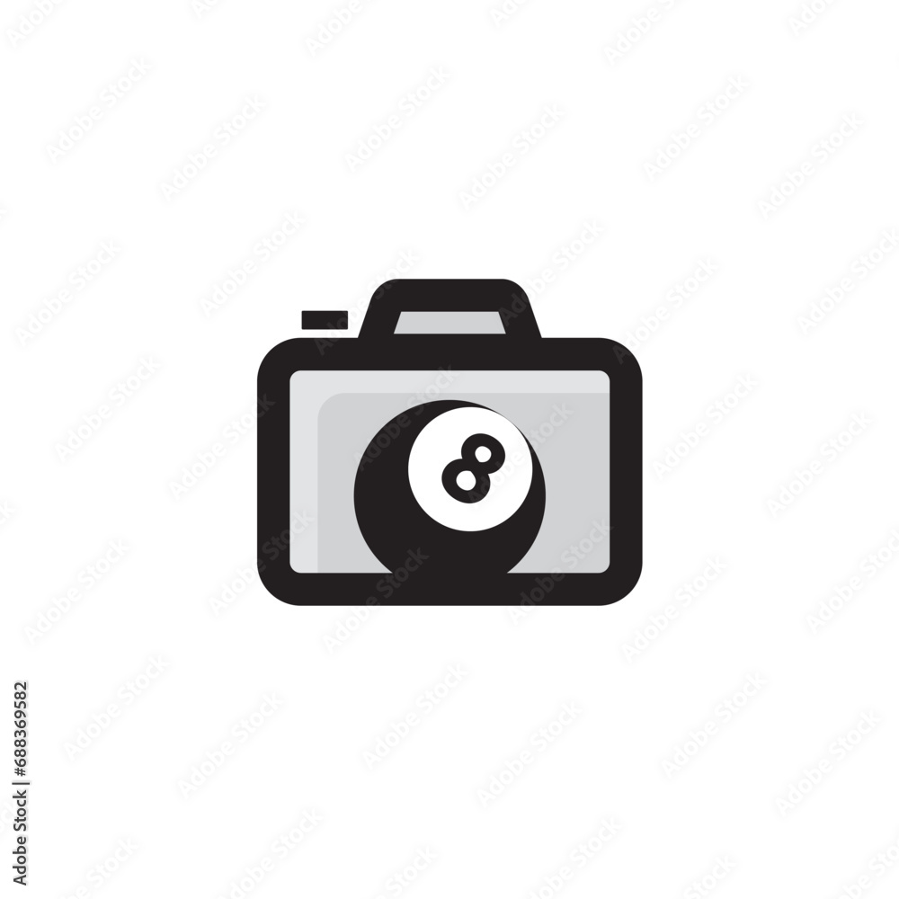 billiard photo logo design illustration. billiard photo logo design illustration.