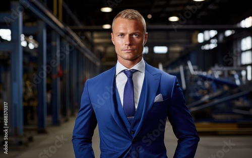 Businessman in a suit and a...