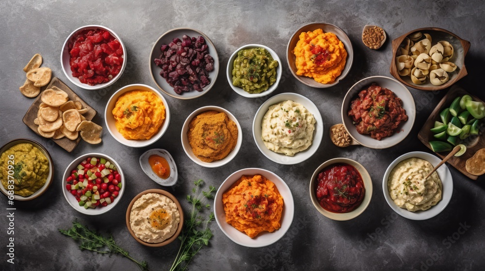 Exploring Exquisite Flavors: Unveiling the Culinary Harmony of Vibrant Spice Medley and Healthy Ingredients, generative AI