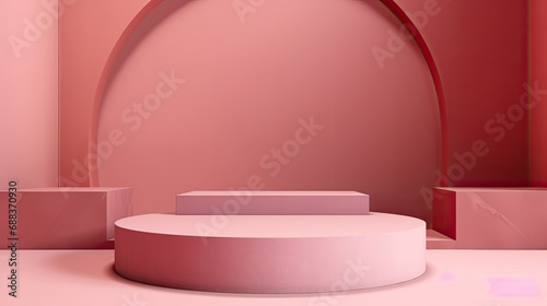 Background for cosmetic product presentation 3d podium