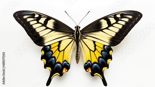 Beautiful tropical butterfly Papilio Palinurus isolated
