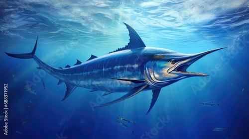 Blue Marlin is a large game fish that is popular