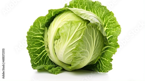 cabbage isolated on white background clipping path full