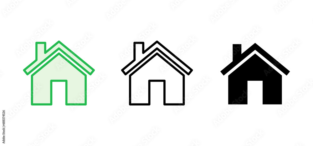 House icon set. Home icon vector House icon set. Home icon vector