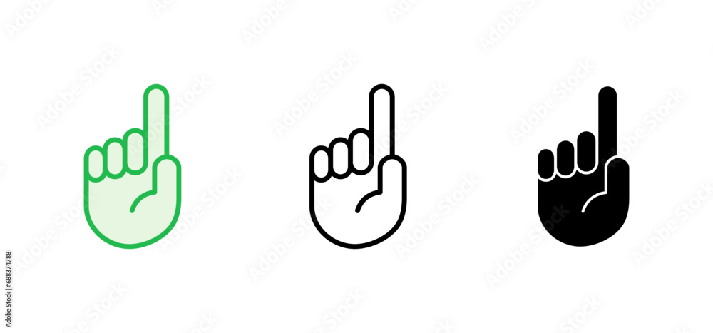 Fototapeta premium Hand icon set. hand vector icon, palm,click