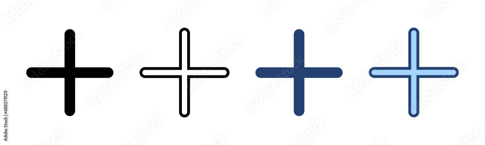 Obraz premium Plus icon vector. Add plus sign and symbol