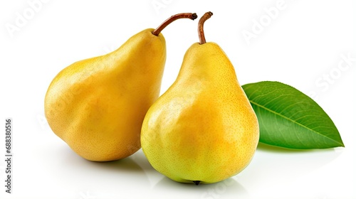pears isolated on white background clipping path full