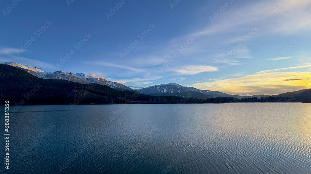 lake and mountains at Whistler, BC, Canada