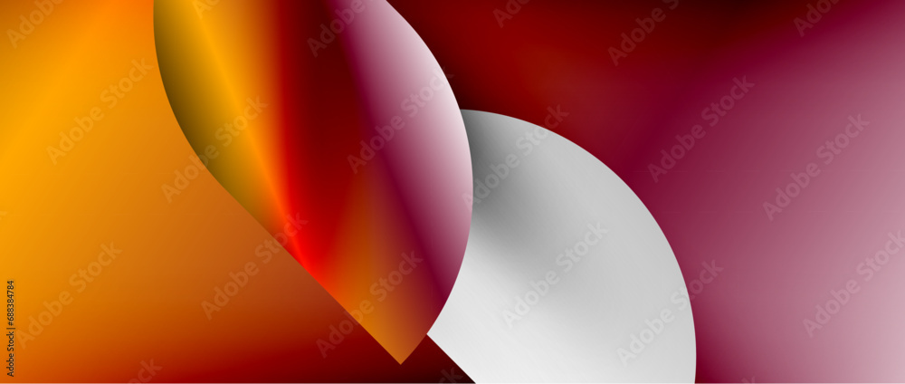Circles and round shapes with gradients. Minimal abstract background, round geometric shapes, clean and structured design Circles and round shapes with gradients. Minimal abstract background, round geometric shapes, clean and structured design