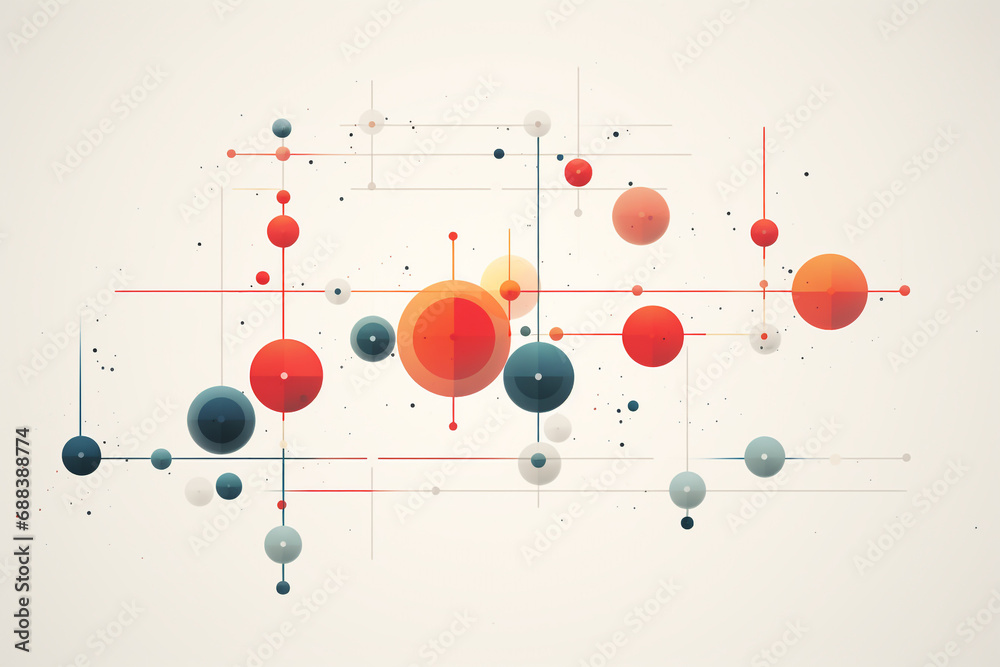 Abstract of line, circle, squares and geometry element design for technology or business background Abstract of line, circle, squares and geometry element design for technology or business background