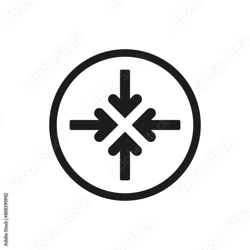 Collide arrows icon. Vector illustration. EPS 10.