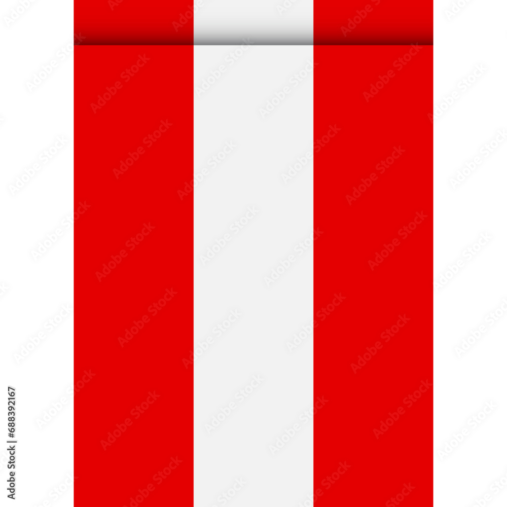 Austria flag or pennant isolated on white background. Pennant flag icon.