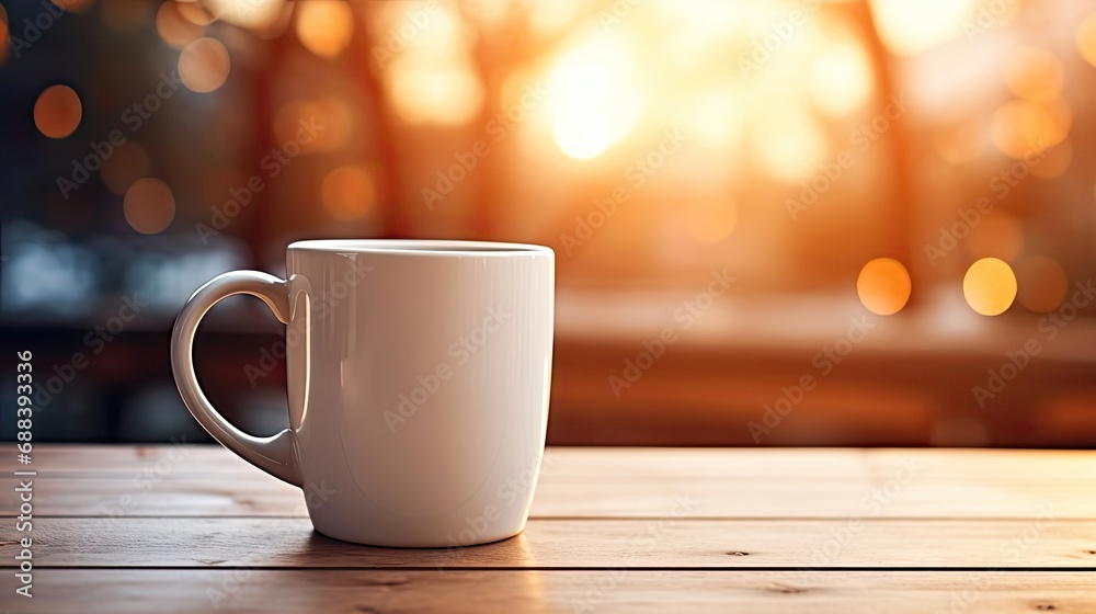 Obraz premium A Coffee on the table with a blurred background