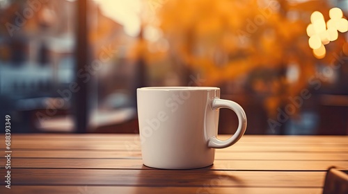 A Coffee on the table with a blurred background