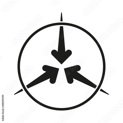 Impact arrows icon. Vector illustration. EPS 10.