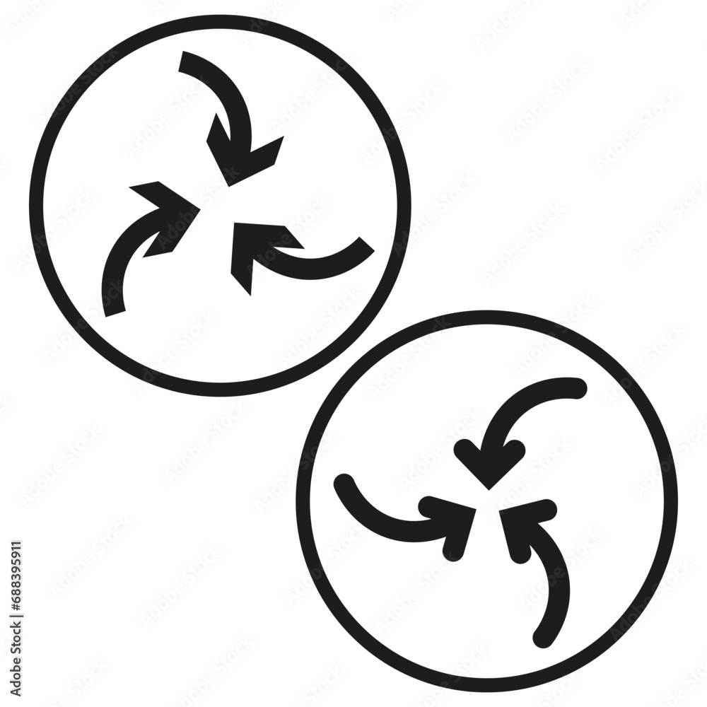 Vortex arrows sign. Vector illustration. EPS 10. Vortex arrows sign. Vector illustration. EPS 10.