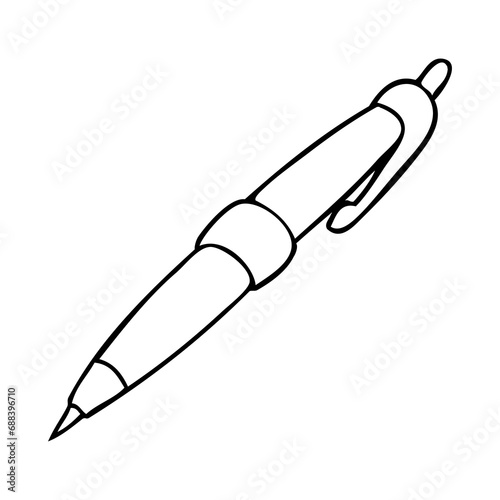ballpoint line vector illustration