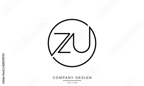 Free Download ZU, UZ, Abstract Letters Logo Monogram - GFXLoad