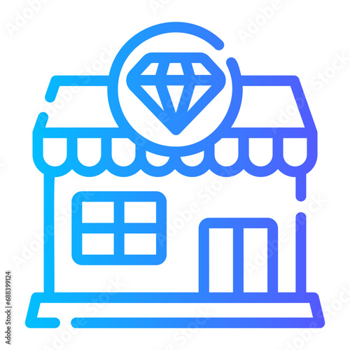 store Line Gradient Icon