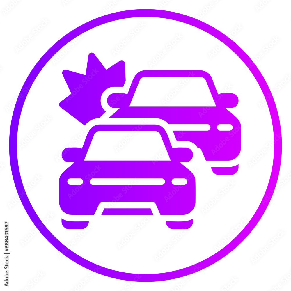 accident gradient icon accident gradient icon